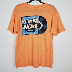 Sunday Cool T Shirt Short Sleeve Band World Tour Tee Winter Jams Orange Graphic